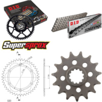Chain Kit - ALU - black for: HUSQVARNA SMR510 05-05 15-42-116 DID520ZVM-X rivet