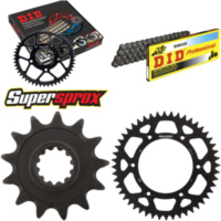 Kettensatz Alu schwarz für: HUSABERG FC450 04-06 13-48-116 DID520 Clip