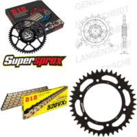 Chain Kit - ALU - black for: HUSABERG FS450 E /C 04-08/FC6 15-42-118 DID520VX3(G&B) rivet