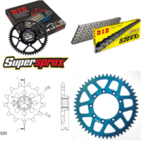 Chain Kit - ALU - blue TM Enduro 125 98-00 13-51-114 DID520VX3 rivet