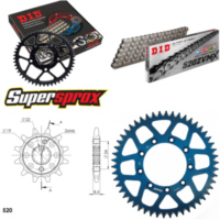 Chain Kit - ALU - blue TM Cross 125 03-15/Enduro 125 98 12-50-114 DID520ZVM-X rivet