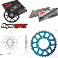 Chain Kit - ALU - blue TM Cross 250 /F 05-13/Cross 300 13-51-116 DID520ZVM-X rivet