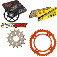 Kettensatz Alu orange für: KTM SX85 17``/14`` 03-17 14-46-120 DID428VX(G&B) Clip