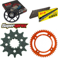 Chain Kit - ALU - orange for: KTM SX85 17``/14`` 18- 13-46-120 DID428VX Clip