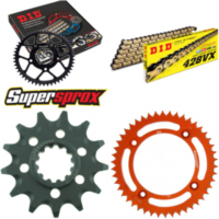 Chain Kit - ALU - orange for: KTM SX85 17``/14`` 18- 13-46-120 DID428VX(G&B) rivet