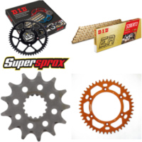 Chain Kit - ALU - orange for: KTM 125 LC2 97-00/Sting 125 8 13-45-110 DID520ERT2(G&G) Clip
