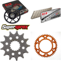 Chain Kit - ALU - orange for: KTM 125 LC2 97-00/Sting 125 8 13-45-110 DID520ZVM-X(S&S) rivet
