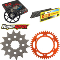Kettensatz Alu orange für: KTM EXC200 Enduro 00-11 14-42-118 DID520 Clip