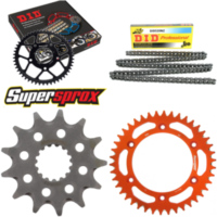 Kettensatz Alu orange für: KTM Sting 125 97-00 13-42-108 DID520NZ Clip