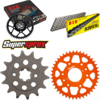 Kettensatz Alu orange für: KTM 200 Duke 15- 14-42-118 DID520VX3 Niet