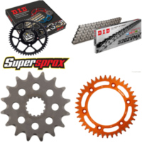 Chain Kit - ALU - orange for: KTM EGS620 LC4 LSE 97-98/Endur 16-40-118 DID520ZVM-X rivet