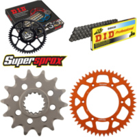 Kettensatz Alu orange für: KTM EGS360 96-97/EXC360 96-97/ 14-50-118 DID520 Clip