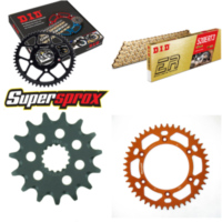 Kettensatz Alu orange für: KTM EGS400 LC4 93-98/EGS400 LC 15-45-118 DID520ERT2(G&G) Clip