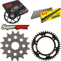 Chain Kit - ALU - black for: KTM Duke 94-96/Adventure 640 16-42-118 DID520VX3 rivet