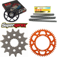 Kettensatz Alu orange für: KTM EGS125 98-99/EXC525 Racing 14-48-118 DID520NZ Clip