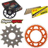 Chain Kit - ALU - orange for: KTM EGS125 98-99/EXC525 Racing 14-48-118 DID520VX3(G&B) Clip