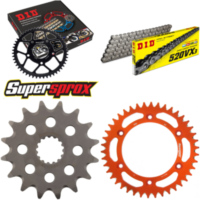 Chain Kit - ALU - orange for: KTM SXC620 LC4 00-02 16-42-110 DID520VX3 endless