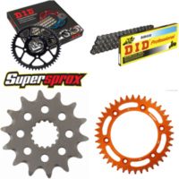 Kettensatz Alu orange für: KTM EXC250 Enduro 07-10 14-40-112 DID520 Clip