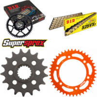 Chain Kit - ALU - orange for: KTM Adventure 950 LC8 03-05/Ad 17-42-118 DID525VX3(G&B) rivet