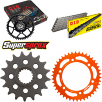 Kettensatz Alu orange für: KTM Super Adventure 14-15 17-42-120 DID525VX3 Niet