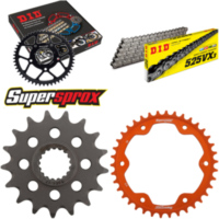 Chain Kit - ALU - orange for: KTM Super Duke 1290 R 13-15 17-38-112 DID525VX3 endless