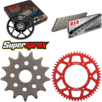 Chain Kit - ALU - red for: HONDA CR125 R 00-01/CR125 R 03-03 13-52-116 DID520ZVM-X rivet