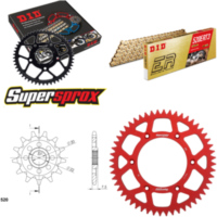 Kettensatz Alu rot für: HONDA CR125 R 04-07 13-52-116 DID520ERT2(G&G) Clip