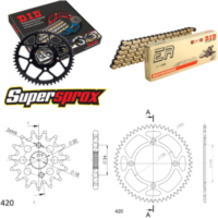 Chain Kit - ALU - black for: HONDA CRF150 RB 19``/16`` 0 15-55-126 DID420NZ3(G&B) Clip