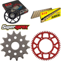 Chain Kit - ALU - red for: HONDA CRF250 X 04-06 14-53-120 DID520VX3(G&B) rivet