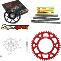 Kettensatz Alu rot für: HONDA CRF230 F 04-08 13-50-114 DID520NZ Clip