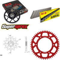 Chain Kit - ALU - red for: HONDA CRF230 F 04-08 13-50-114 DID520VX3 rivet