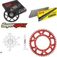Kettensatz Alu rot für: HONDA CRF250 X [US] 04-04 13-49-114 DID520VX3 Clip
