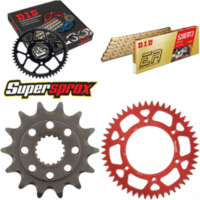 Kettensatz Alu rot für: HONDA CR500 R 92-01 14-49-114 DID520ERT2(G&G) Clip