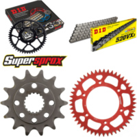 Kettensatz Alu rot für: HONDA CR500 R 88-91 14-49-116 DID520VX3 Niet