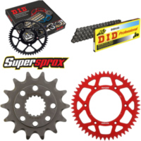 Kettensatz Alu rot für: HONDA CR250 R 88-89 14-51-116 DID520 Clip