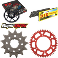 Chain Kit - ALU - red for: HONDA CRF450R 17-18 13-49-116 DID520 Clip