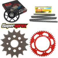 Chain Kit - ALU - red for: HONDA XR400 R 96-06 15-45-108 DID520NZ Clip