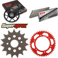 Kettensatz Alu rot für: HONDA XR400 R 96-06 15-45-108 DID520ZVM-X Niet
