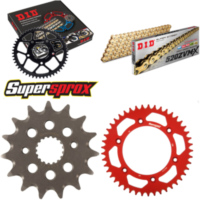 Kettensatz Alu rot für: HONDA XR400 R 96-06 15-45-108 DID520ZVM-X(G&G) Niet