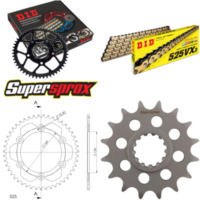 Kettensatz Alu schwarz für: HONDA CBR600 FS Sport 01-10 16-46-108 DID525VX3(G&B) Niet
