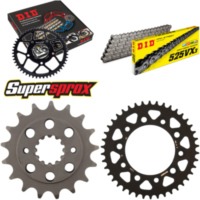 Chain Kit - ALU - black for: HONDA VT750 DC1 Black Widow 0 17-42-122 DID525VX3 rivet