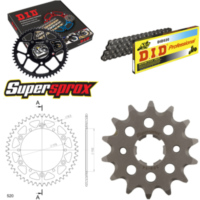 Kettensatz Alu schwarz für: YAMAHA WR250 89-90/WR250 97-9 14-49-114 DID520 Clip