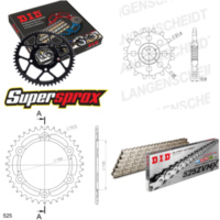 Chain Kit - ALU - black for: YAMAHA TRX850 96-98 17-39-110 DID525ZVM-X(S&S) rivet