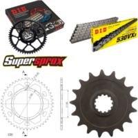 Chain Kit - ALU - black for: YAMAHA FZR1000 Exup >530< 89- 17-47-110 DID530VX3 rivet