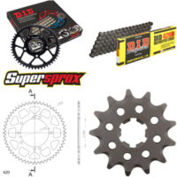 Chain Kit - ALU - black for: KAWASAKI KX80 19``/16`` 92-97 13-54-124 DID420D Clip