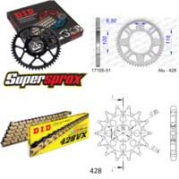 Chain Kit - ALU - for: KAWASAKI KX80 17``/14`` >428< 98-00 14-51-124 DID428VX(G&B) Clip