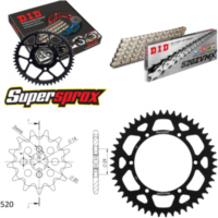 Kettensatz Alu schwarz für: KAWASAKI KX125 90-91 12-48-112 DID520ZVM-X(S&S) Niet