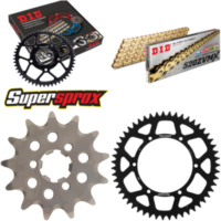 Kettensatz Alu schwarz für: KAWASAKI KX125 04-08 13-51-114 DID520ZVM-X(G&G) Niet