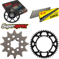 Chain Kit - ALU - black for: KAWASAKI KX125 98-99 12-48-112 DID520VX3 Clip