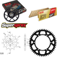 Chain Kit - ALU - black for: KAWASAKI KX125 92-93 12-49-112 DID520ERT2(G&G) Clip